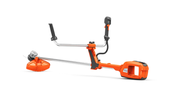 Débroussailleuse HUSQVARNA 520 IRX sur batterie 36V, 3,8 kg, diamètre 400 mm, tête nylon + couteau 3 dents, guidon déporté, autonomie jusqu’à 2h30