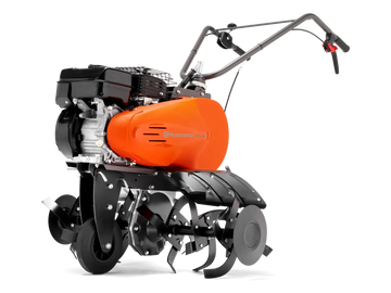 Motoculteur HUSQVARNA TF 536 : moteur Honda 169 cm³, 6 fraises, largeur 90 cm, profondeur 30 cm. Parfait pour le travail intensif du sol sur grandes surfaces.