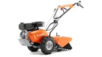 Motoculteur HUSQVARNA TR 348 : moteur Briggs CR950 208 cm³, 48 cm de largeur, fraises hélicoïdales, guidon réglable. Idéal pour jardiner et entretenir son potager efficacement.