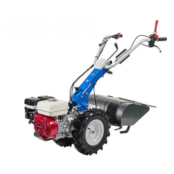 Motoculteur STAUB FARMER H2SX : moteur Honda GX 160, 163 cm³, sarclofraise 50 cm, prise de force, fixation rapide Quick Fit, roues 4.00x8, guidon réglable.