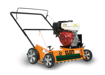 Scarificateur thermique ELIET E750 – Moteur Honda GX270, 28 lames fixes, largeur 75 cm. Idéal pour grandes surfaces, scarification profonde, motoculture et jardinage performant.