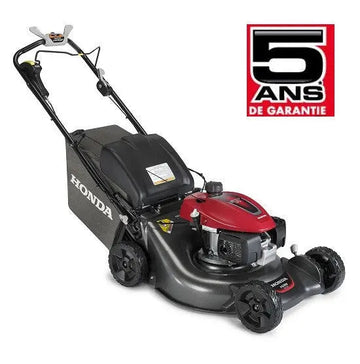 Tondeuse thermique Honda HRN 536 VY, moteur GCVx 170, 53 cm, bac 70 L, mulching, Rotostop, Smart Drive. Idéale pour 1500 m². Performante, maniable, robuste et facile à utiliser.