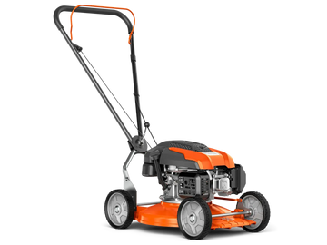 Tondeuse HUSQVARNA LB 442 PI à batterie 36V – 42 cm de coupe, mulching intégré, poussée, 2 batteries, légère et silencieuse, idéale pour un jardin propre.