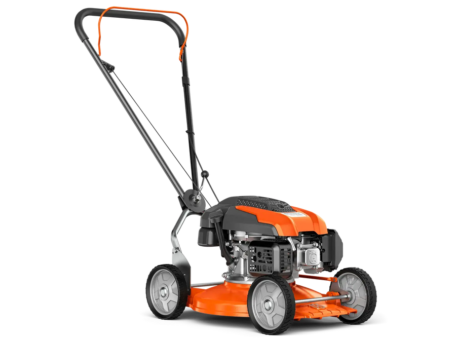 Tondeuse HUSQVARNA LB 442 PI à batterie 36V – 42 cm de coupe, mulching intégré, poussée, 2 batteries, légère et silencieuse, idéale pour un jardin propre.
