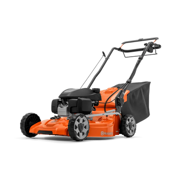 Tondeuse HUSQVARNA LC 356 VP : thermique, 56 cm, moteur Honda 166 cm³, bac 75 L, tractée, éjection arrière/latérale, TrioClip, guidon réglable.