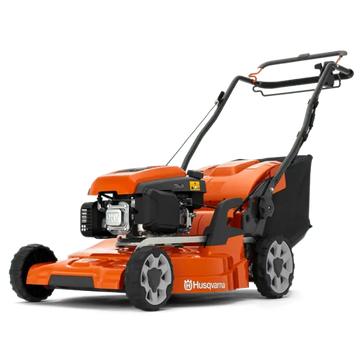 Tondeuse HUSQVARNA LC 451 S thermique tractée, moteur Briggs & Stratton 161 cm³, coupe 51 cm, bac 65 L, réglage centralisé, carter aluminium, idéale pour jardins.