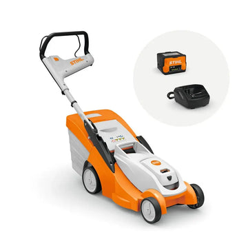 Tondeuse STIHL RMA 339 C Pack Initial – 36V, 39 cm, 40 L. Très légère, silencieuse, avec AK 20 + AL 101. Idéale jardin 300 m².