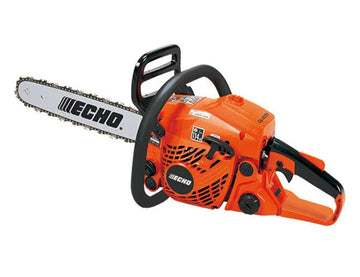 Tronçonneuse ECHO CS 420 ES, thermique 40,2 cm³, guide 38/45 cm, démarrage facile ES, antivibration, graissage automatique. Idéale pour élagage, coupe de bois.
