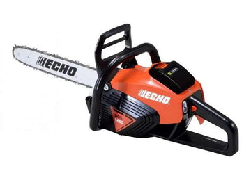 Tronçonneuse ECHO DCS 1600 à batterie 50V, coupe 35 cm, 3,1 kg. Sans-fil, silencieuse, compatible gamme LBP. Idéale élagage, bois, haies. Machine nue (sans batterie).