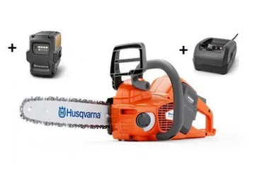Tronçonneuse HUSQVARNA 535 IXP Pack – Coupe 35 cm, batterie Lithium-Ion BLI 200X, chargeur QC 250, légère, ergonomique, idéale pour couper les branches et les petits travaux.
