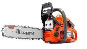 Tronçonneuse HUSQVARNA 450 II – Thermique 50,2cc, guide 45 cm, idéale pour particuliers. Puissante, ergonomique, fiable. Livrée avec 2 chaînes d’origine.