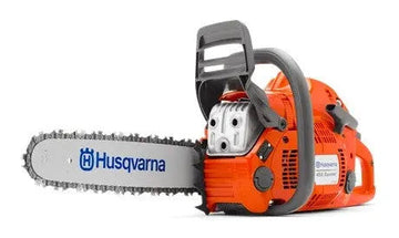Tronçonneuse HUSQVARNA 455 Rancher II – Thermique 2 temps, 2600 W, coupe 45 cm, guide + 2 chaînes HUSQVARNA. Idéale pour couper les branches, l’élagage et le bois de chauffage.