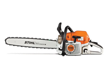 Tronçonneuse STIHL MS 362 C-M : tronçonneuse thermique 3,5 kW avec système M-Tronic. Coupe 40 à 50 cm, livrée avec guide, chaînes STIHL et hachette AX6.