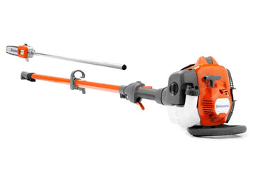 Tronçonneuse sur perche HUSQVARNA 525 P5S – Élagueuse thermique 30 cm avec moteur 1,0 kW, longueur 340 cm, 2 chaînes incluses. Idéale pour l’élagage professionnel et le jardinage haute portée.