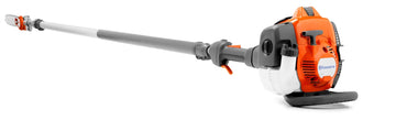 Tronçonneuse sur perche HUSQVARNA 525 PT5S – Élagueuse thermique télescopique 25 cm, moteur 1,0 kW, portée 402 cm, livrée avec 2 chaînes HUSQVARNA, idéale pour travaux d’élagage en hauteur.